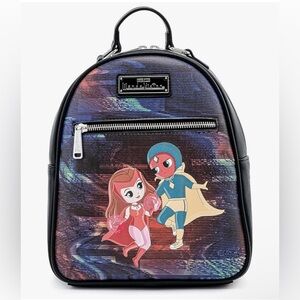 NWT Loungefly Marvel Wanda Vision Chibi Womens Double Strap Shoulder Bag Purse